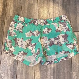 Kut From The Kloth Jansen Mint Printed Linen Shorts Size 8